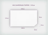 Duvalay VW 190 x 115 x 5cm CAMPERVAN Gold COMFORT TOPPER