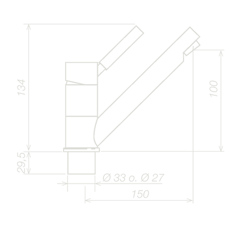 Reach Single Level Mixer Tap Trend E D33 Chrome 