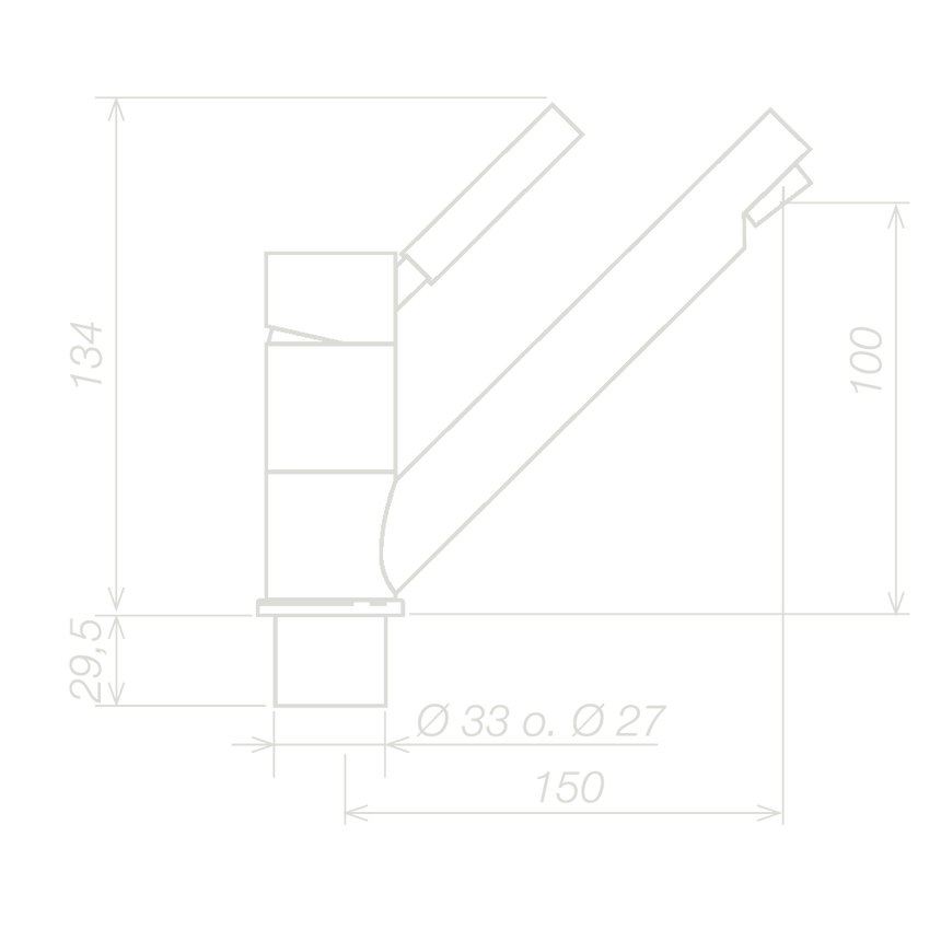Reach Single Level Mixer Tap Trend E D33 Chrome 