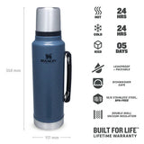 Stanley Classic Legendary Bottle | 1.0L Hammertone Lake