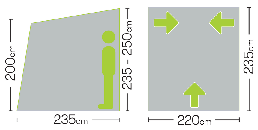Quest Leisure Falcon Air 220 Inflatable Caravan Porch Awning