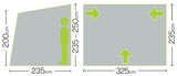 Quest Leisure Falcon Air 325 Inflatable Caravan Porch Awning