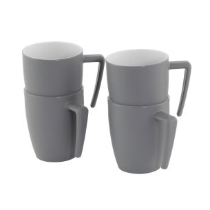Gala 4 Person Mug Set Grey Mist | Cups & Glasses