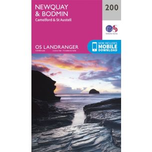 Newquay & Bodmin OS Landranger Map 200 | Ordnance Survey Maps