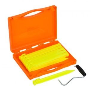 Case of 12 Vango Bolt Plastic Peg Set 22cm with Extractor | Pegs, Mallets & Guys 