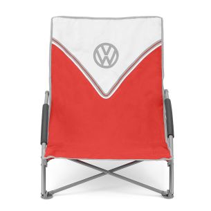 Volkswagen Red Campervan Folding Low Camping Chair | Low Profile Chairs