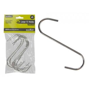 Pack of 6 Large 'S' Hooks | Hooks and Hangers