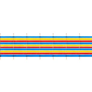 Yello 8 Pole Tall Striped Windbreak | 4m to 6m