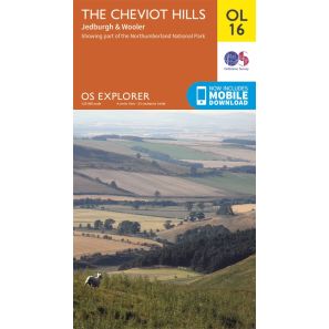 The Cheviot Hills Explorer Leisure Map 16 Front