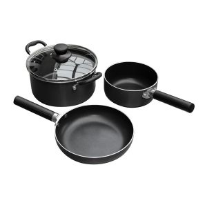 3 Piece Induction Pan Set pot, pan, frying pan