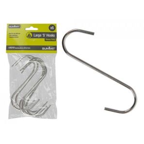Pack of 6 Large 'S' Hooks | Guylines and Rings | Guylines and Rings
