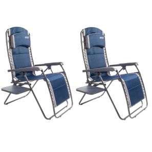 Pair of Blue Quest Ragley Pro Relaxer Chairs | Garden Accessories | Garden Accessories