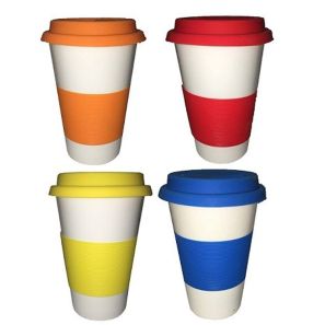 Travel Mug Eco-Ceramic and Silicone multi colour