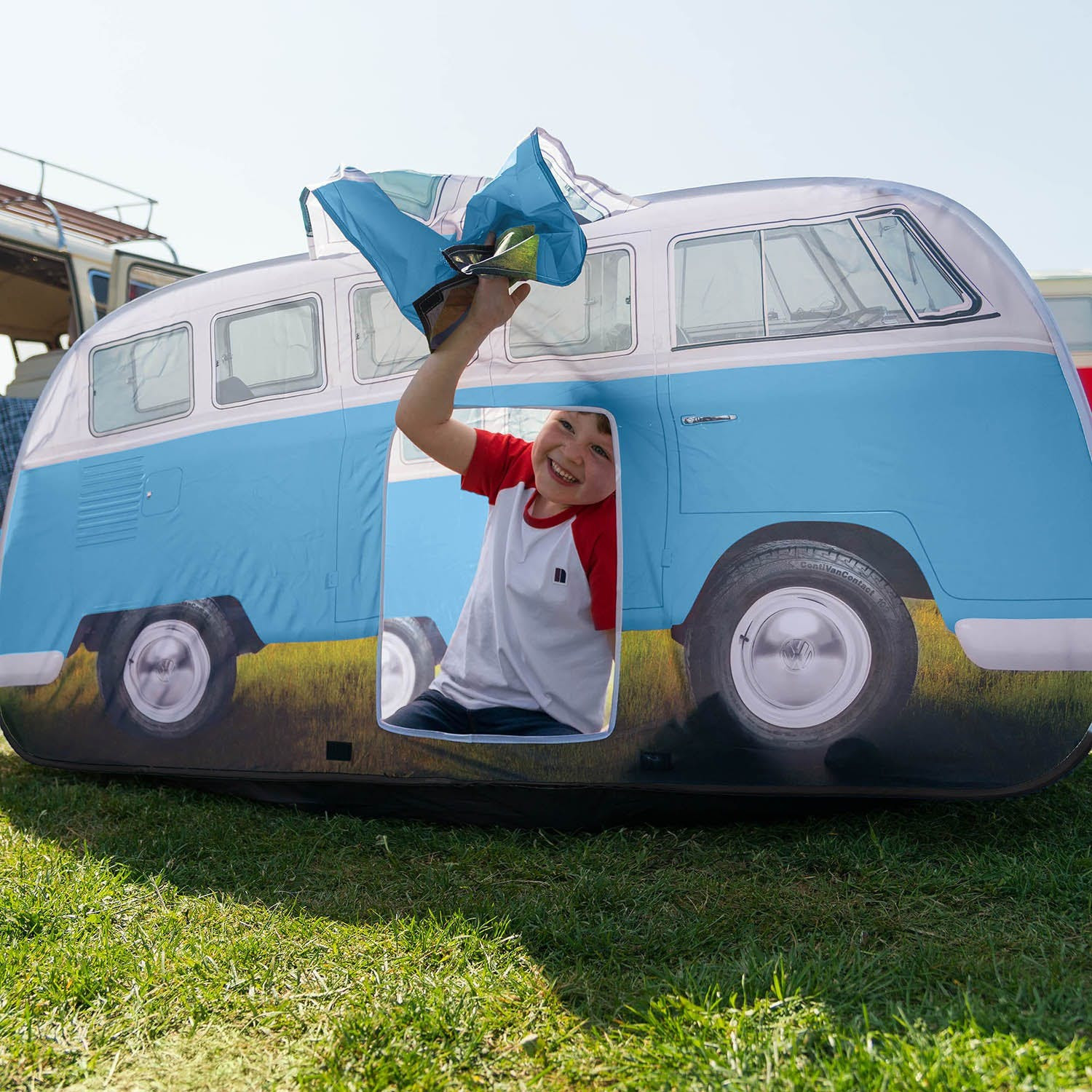 VW Kids Blue Pop Up Tent Campervan Kids