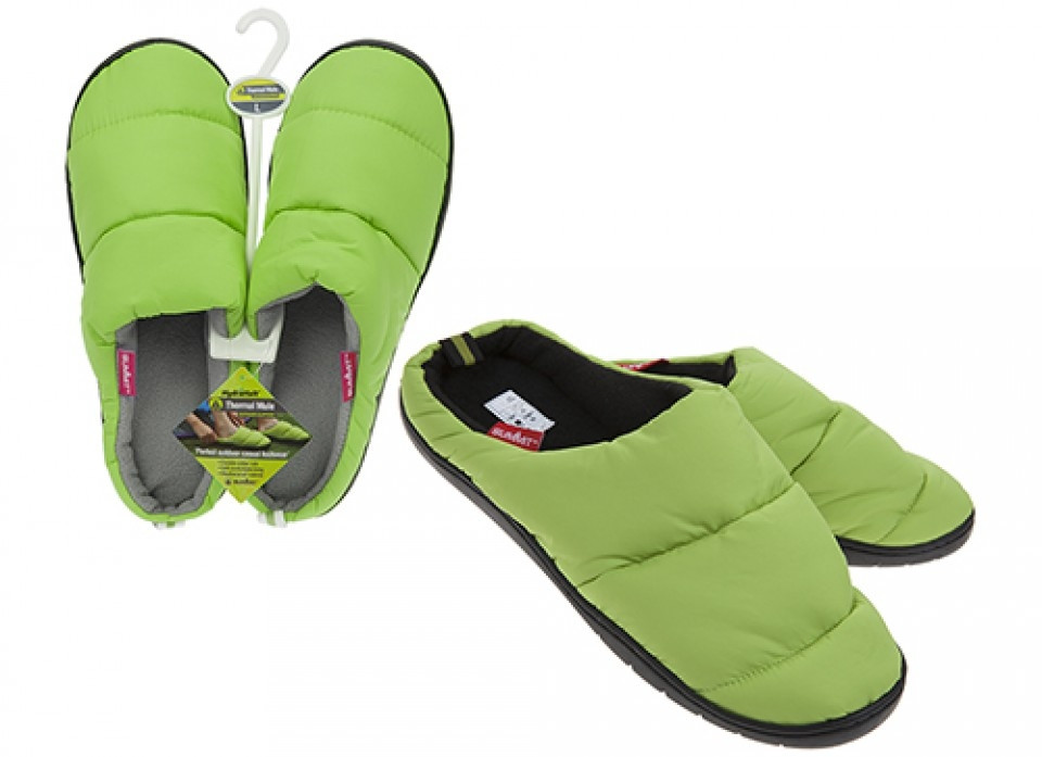 Summit Camping Unisex Slippers XL Water Resistant Thermal Fleece Warm Green 