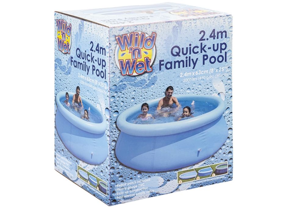 Wild'n'Wet Quick Up Pool with Filter Pump 8' X 25" 