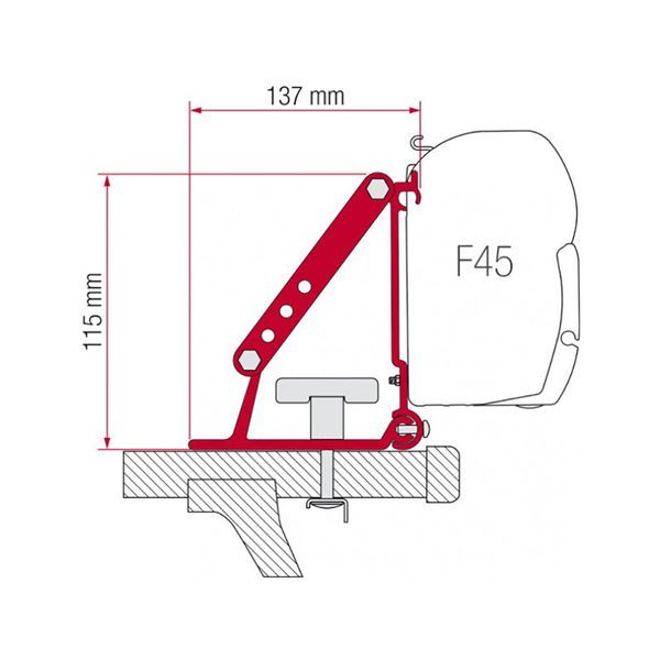 Fiamma Adapter Bracket Kit for Auto