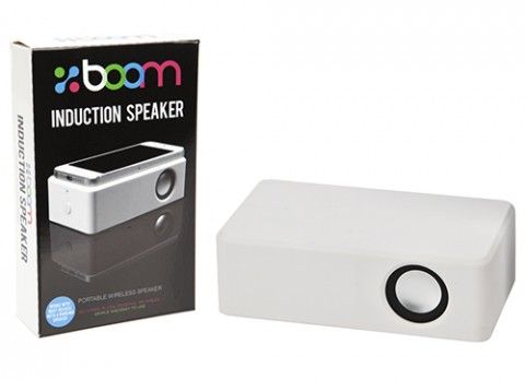 Boom Block White Induction Speaker
