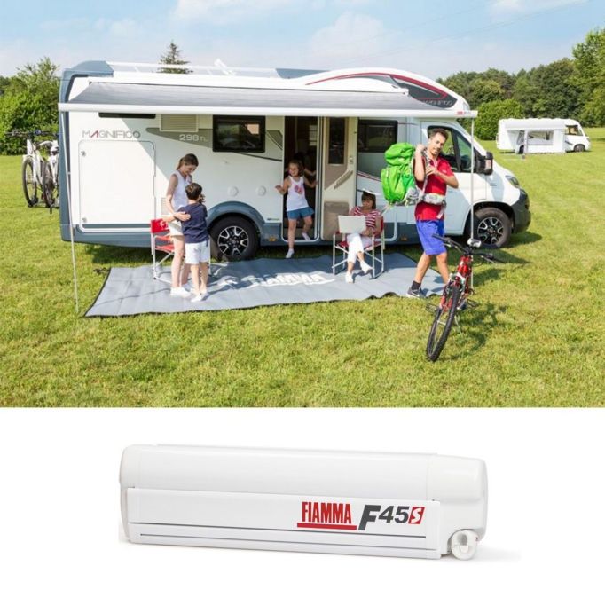 Fiamma F45s Awning in a Polar White Case