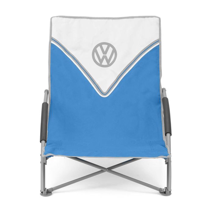 Volkswagen Blue Campervan Folding Low Camping Chair