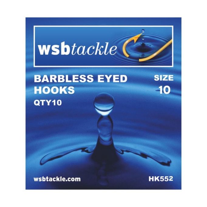 WSB Barbless Eyed hooks 