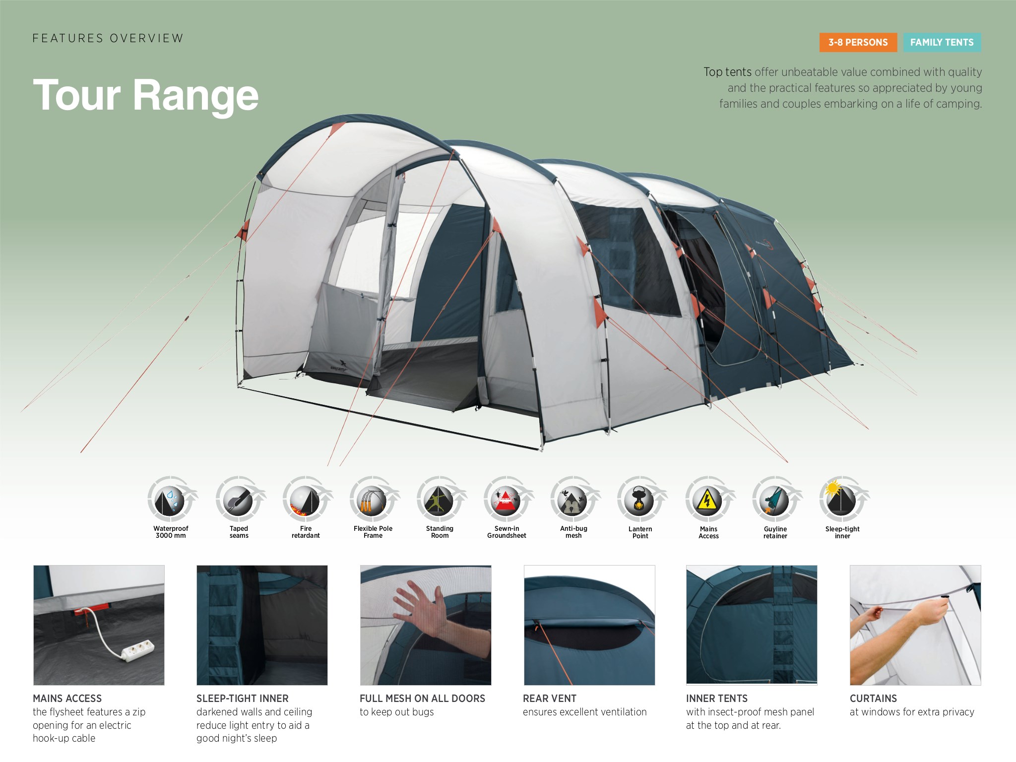 Easy Camp Tour Tent Range